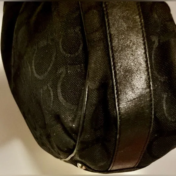 Ferragamo Black Leather Fabric shoulder Bag. Professionally restored. Dust bag - Picture 3 of 10